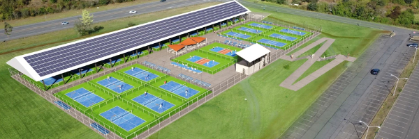 new pickleball facility at LCC rendering